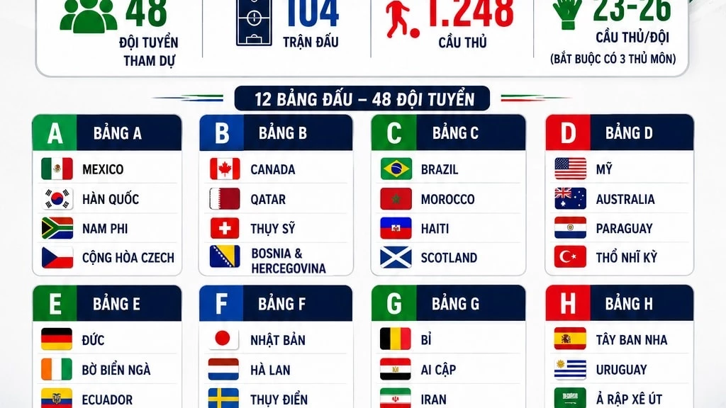 Danh sách cầu thủ 48 ĐTQG dự World Cup 2026: Chờ Messi quyết định & Phân tích chuyên sâu | Thể thao OK9 4 Danh sách cầu thủ 48 ĐTQG dự World Cup 2026: Chờ Messi quyết định & Phân tích chuyên sâu | Thể thao OK9